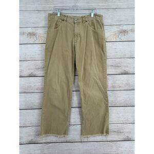 Patagonia Organic Cotton Straight Leg Rough Hem Corduroy Pants Mens 34 Beige/Tan